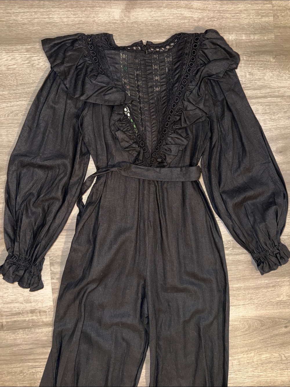 FARM Rio Lace Ruffle Jumpsuit - Picture 11 of 14